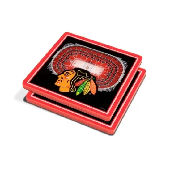 NHL Chicago Blackhawks 3D Stadium View Coaster image {2}