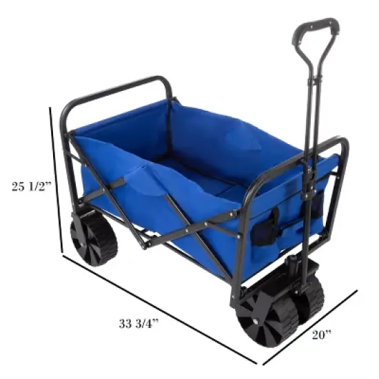 Nature Spring All-Terrain Heavy-Duty Collapsible Utility Wagon With Telescopic Handle image {1}