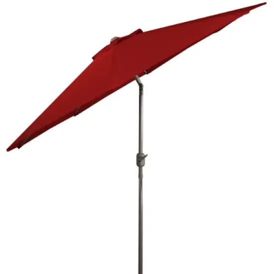Northlight 9ft Outdoor Patio Market Umbrella with Hand Crank and Tilt, Red image {4}