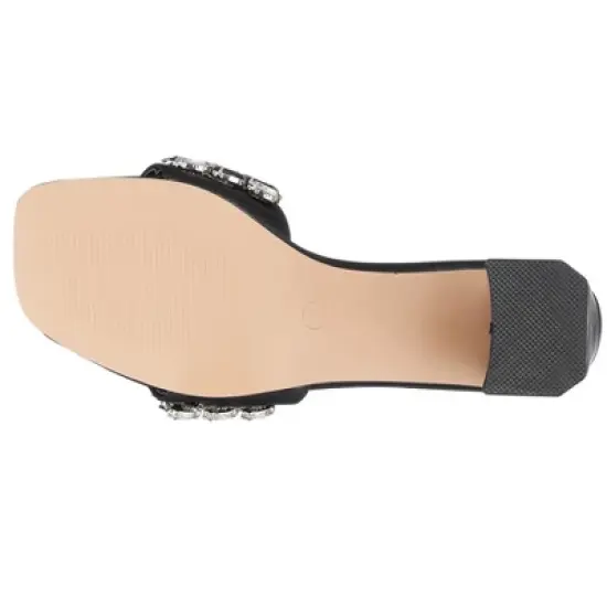 GC Shoes Drais Rhinestone Block Heel Sandals image {4}