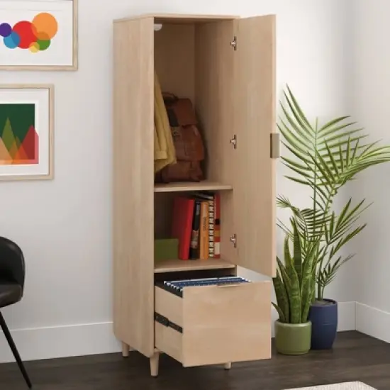 Clifford Place Storage Cabinet with File Natural Maple - Sauder image {2}