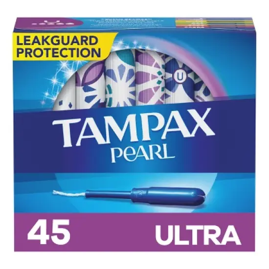 Tampax Pearl Ultra Absorbency with LeakGuard Braid Tampons - Unscented image {11}