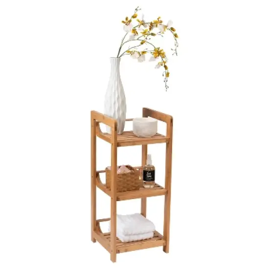 Three Tier Bamboo Tower Brown - Organize It All image {2}