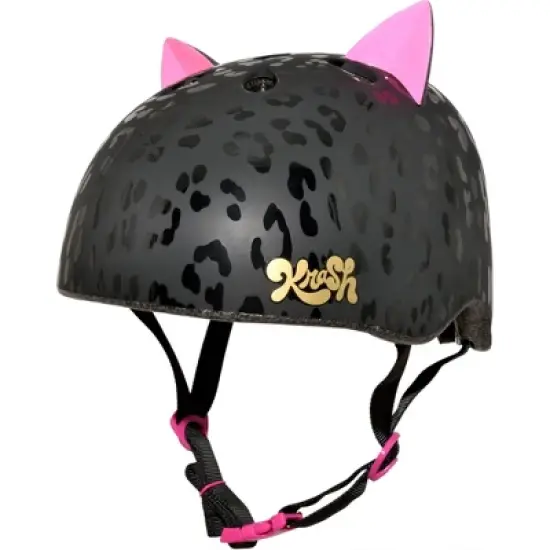Krash! Leopard Kitty Cycling Girls' Bike Helmet - Black image {6}