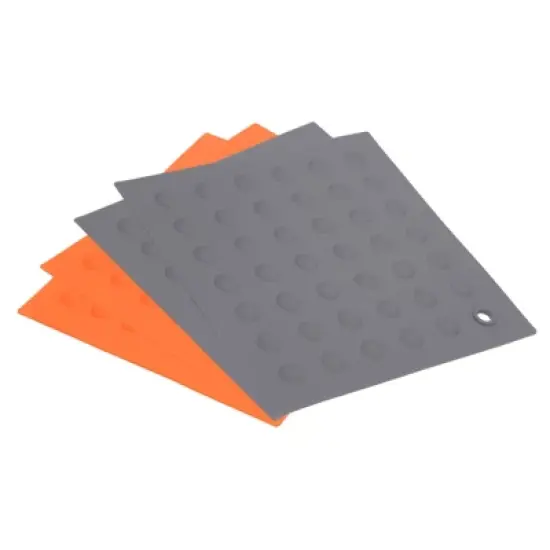Unique Bargains Heat Resistant Silicone Trivets Pads for Kitchen 4 Pcs image {7}