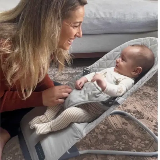 Evrloop Organic Baby Bouncer - Mist Grey image {5}
