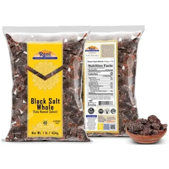 Black Salt Raw Whole (Kala Namak) - 16oz (1lb) 454g - Rani Brand Authentic Indian Products image {2}