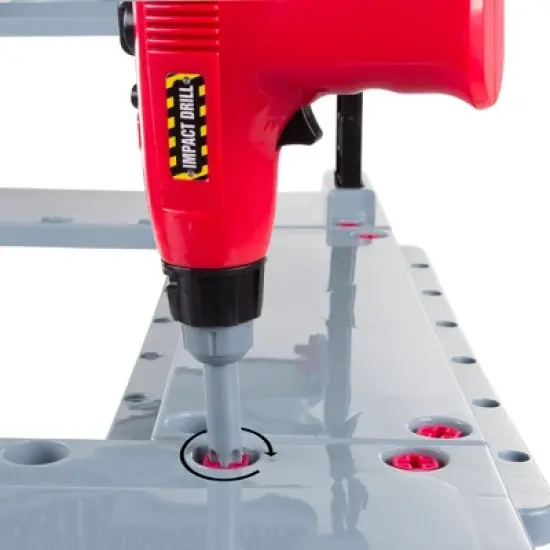 Pretend Play 75-Piece Tool Set & Adjustable Workbench by Hey! Play! image {7}