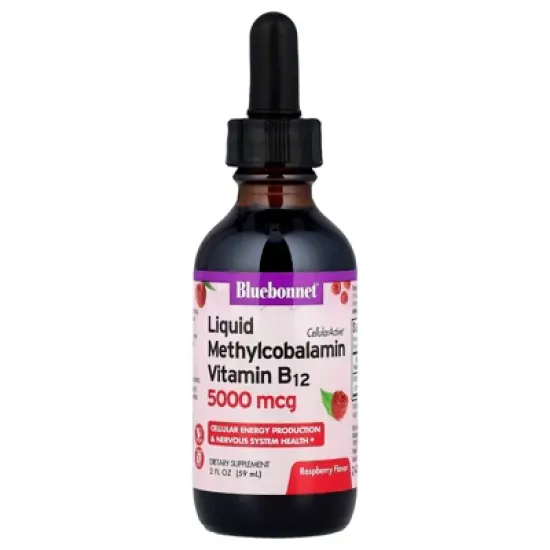 Bluebonnet Nutrition CellularActive&reg; Liquid Methylcobalamin Vitamin B12,  Raspberry, 5,000 mcg, 2 fl oz (59 ml) image {4}