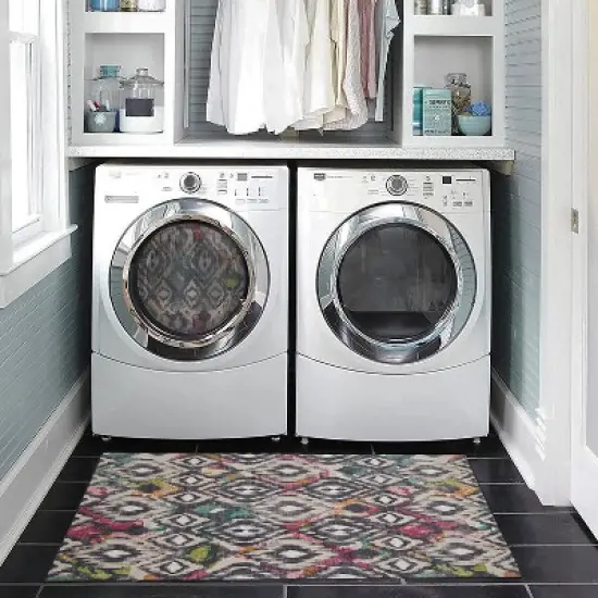 Govan Washable Outdoor Rug Ivory/Charcoal - Linon image {8}