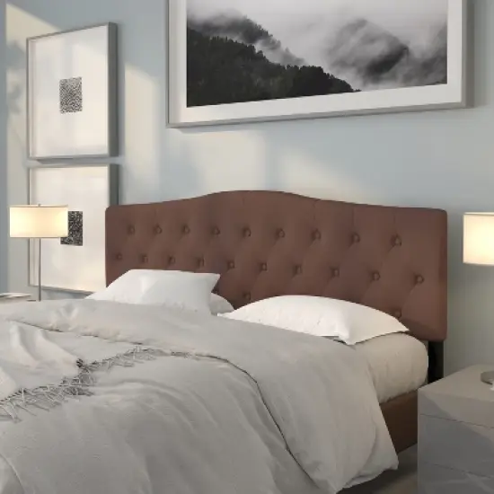 Flash Furniture Cambridge Arched Button Tufted Upholstered Headboard image {1}