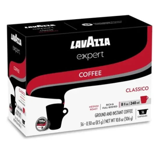 Lavazza Expert Classico Coffee Capsules, Medium Roast, Arabica and Robusta Blend, Compatible with Lavazza Classy Plus Machine (36 Capsules) image {5}
