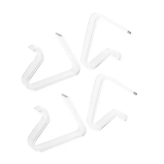 Unique Bargains Plastic Tablecloth Clamp Clear 2.6" x 2" x 0.6" 4 Pcs image {3}