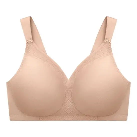 Glamorise Womens MagicLift Seamless T-Shirt Wirefree Bra 1080 Caf&eacute; image {3}