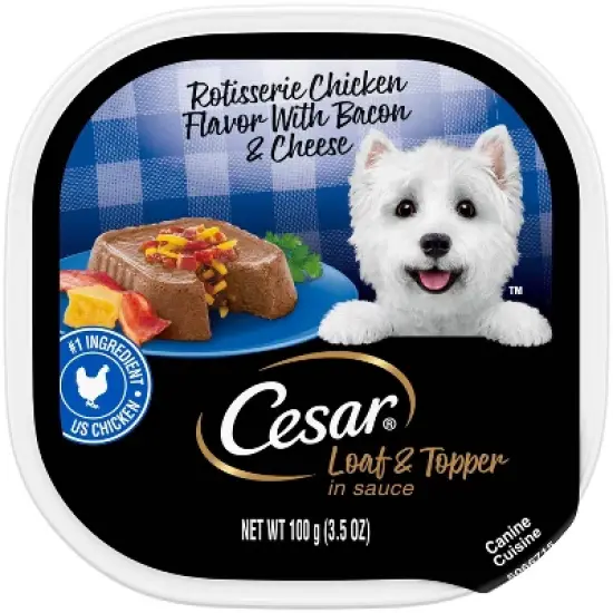 Cesar Loaf and Topper in Sauce Small Breed Wet Dog Food image {11}