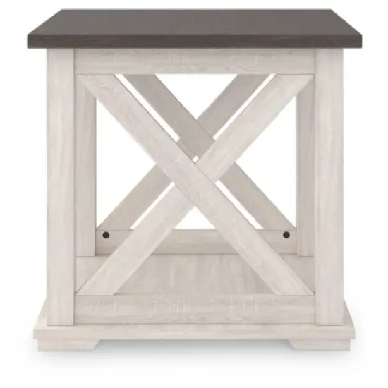 Dorrinson End Side Table White/Black/Gray - Signature Design by Ashley image {3}