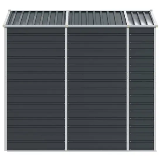 vidaXL Garden Shed Galvanized Steel - Anthracite 75.2 x 84.6 x 78 in image {5}