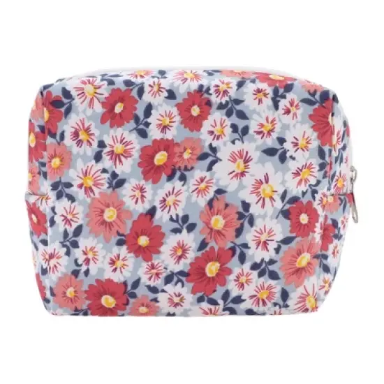 Unique Bargains Women's Flower Octagonal Travel Cosmetic Bag 1 Pc image {3}