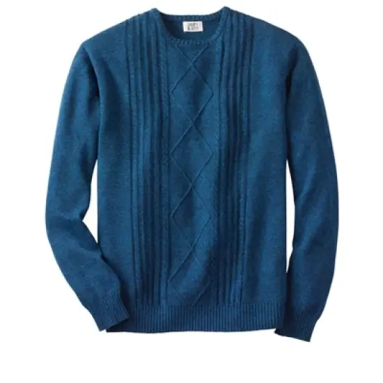 Liberty Blues Men's Big & Tall &trade; Crewneck Cable Knit Sweater image {5}