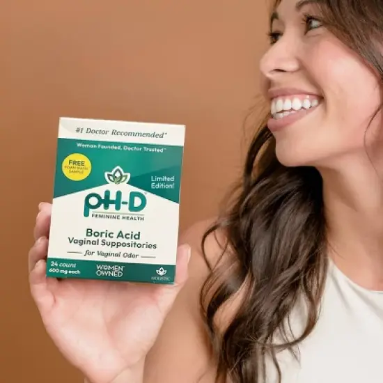 pH-D Feminine Health Boric Acid Vaginal Suppositories image {3}