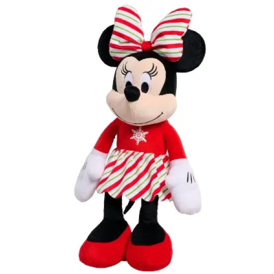 Disney Minnie Holiday Plush Large: Mouse Character Stuffed Toy, Creative Thinking, Polyester Material image {3}