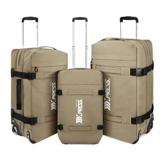 New York Xpress Soft Roller Luggage Set, Wheeled Travel Duffel Luggage, 20" 26" 30" 3PC image {14}