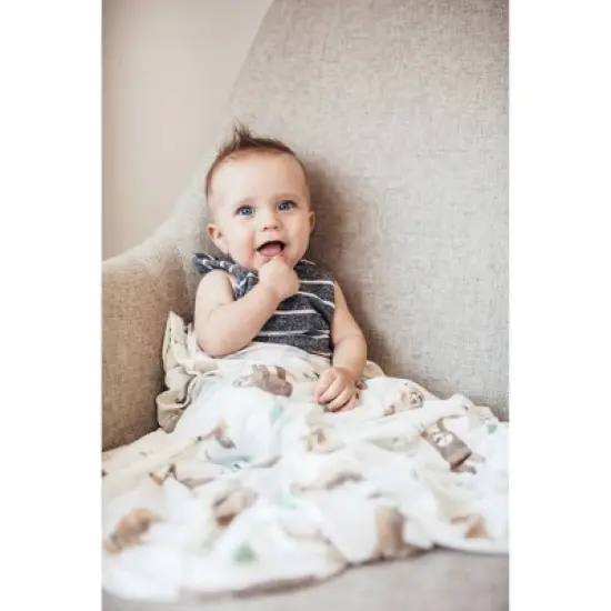 Copper Pearl Knit Swaddle Blanket image {4}