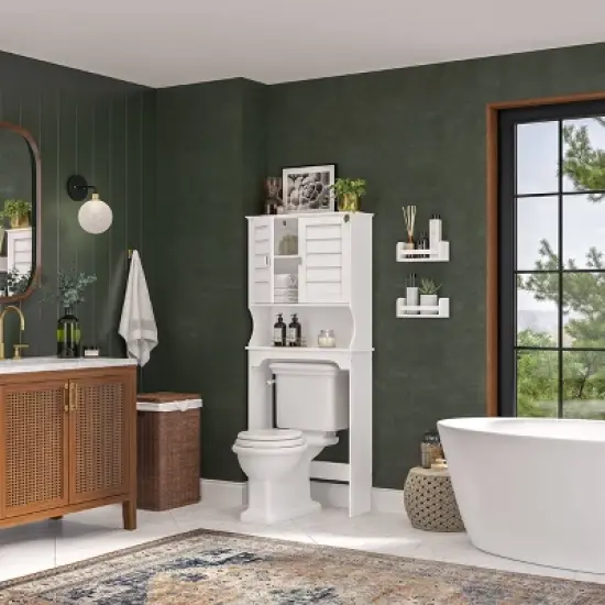 2pk Kids' 10" Floating Wall Mount Bookshelf Set White - RiverRidge Home image {11}