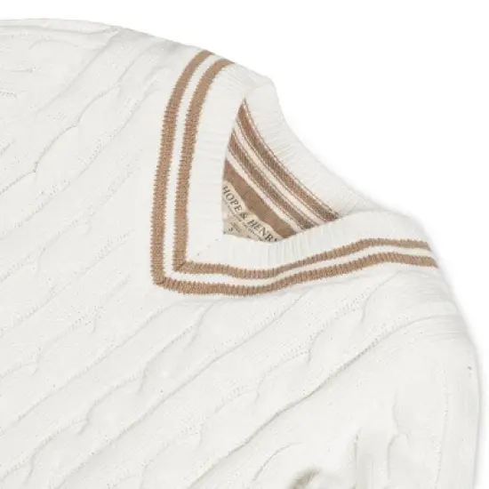 Hope & Henry Boys' Long Sleeve V-Neck Cricket Sweater, Kids image {1}