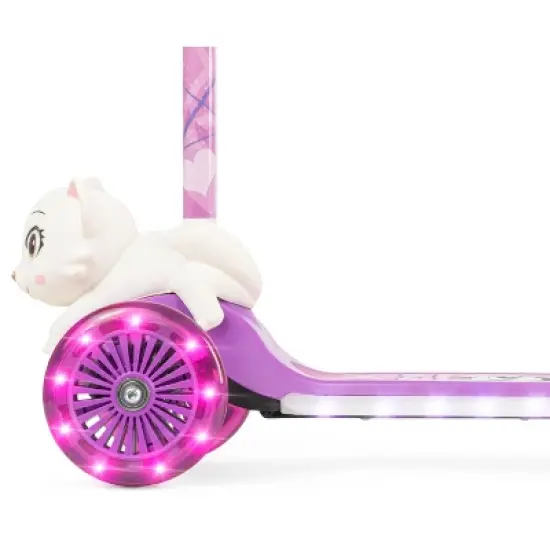 Voyager Cat 3D Tilt and Turn Kids Scooter with Light Up Deck and Wheels image {3}