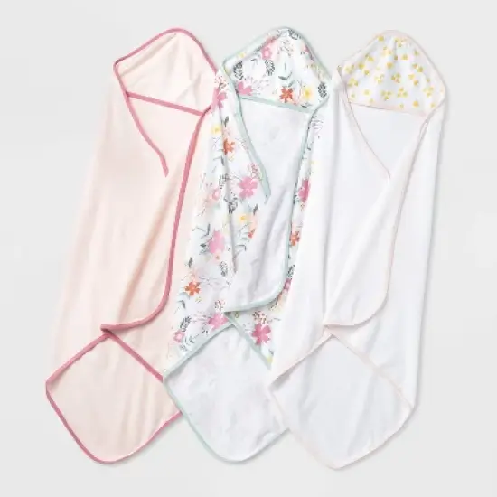 Baby Girls' 3pk Floral Meadow Hooded Towel - Cloud Island&trade; image {3}
