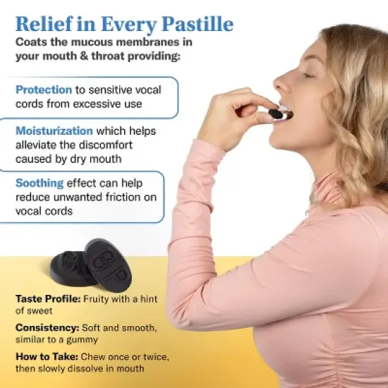 GRETHER'S Pastilles Classic Blackcurrant Natural Remedy Dry Mouth Relief - Soothing Throat & Healthy Voice - Long-Lasting Flavor, Gift for Singers image {2}
