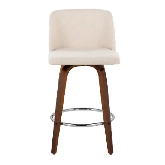 Set of 2 Toriano Upholstered Counter Height Barstools - Lumisource image {5}