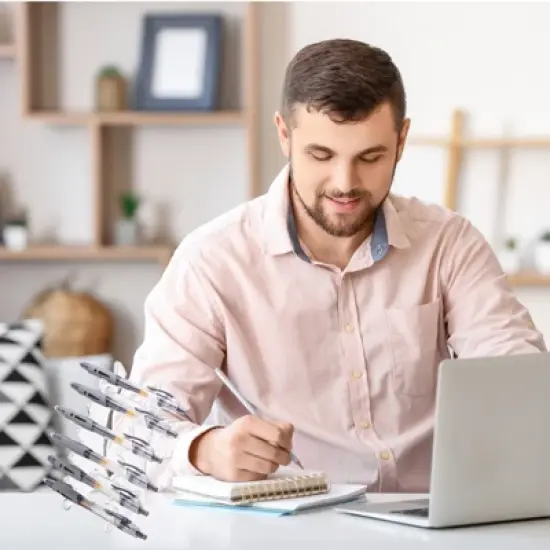 Unique Bargains Acrylic Space-Saving Quality Material Pen Holder image {2}