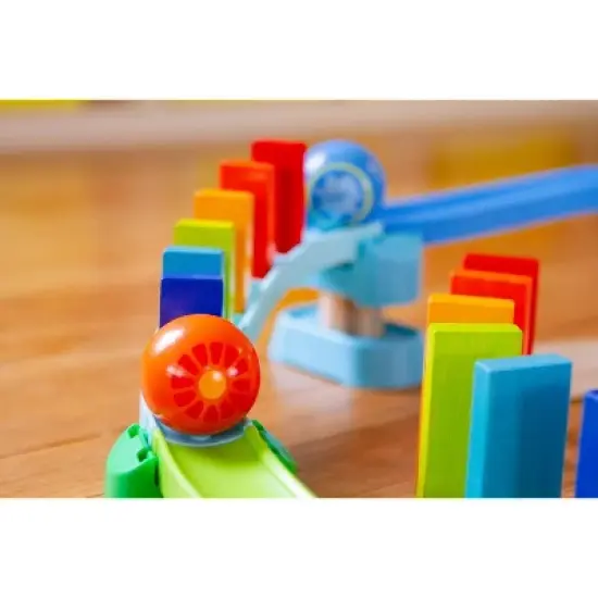 HABA Kulllerbu Kringel Domino Playset - 33 Piece Ball Track Starter Set image {3}