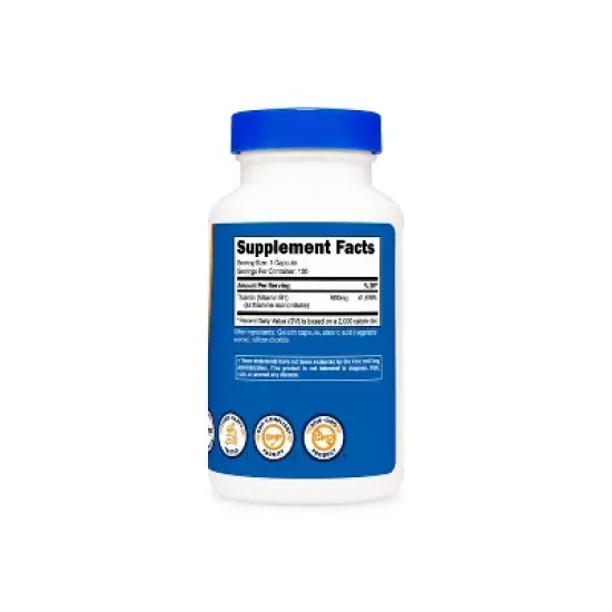 Nutricost Vitamin B1 (Thiamin) Capsules (500 MG) (120 Capsules) image {4}