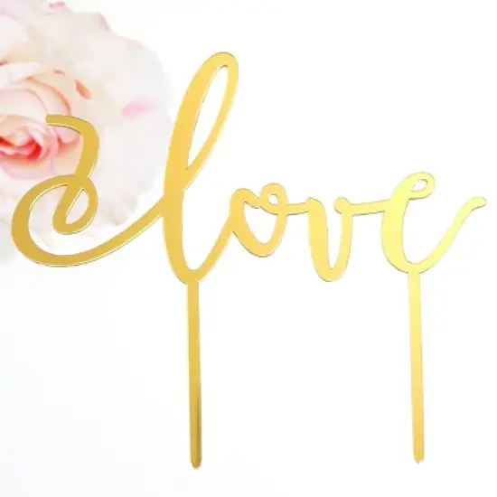 Love Script Cake Topper Party Decorations and Accessories image {1}