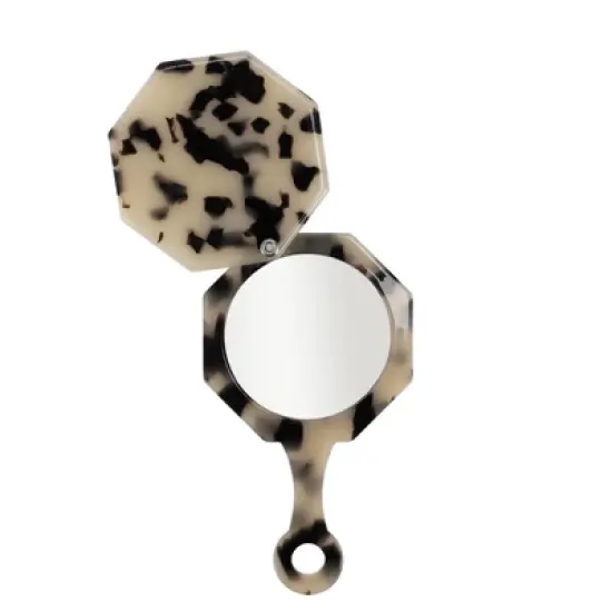 Unique Bargains Polygon Handheld Makeup Mirror 1 Pc image {5}