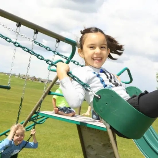 Lifetime Playset Climb and Slide Swing Set - Earthtone image {15}