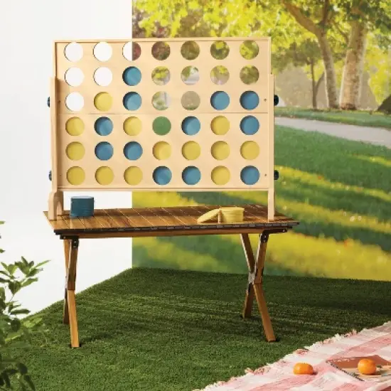 Giant Connect 4 - Embark&trade;: Pine and Plywood Lawn Game for 6+ image {4}
