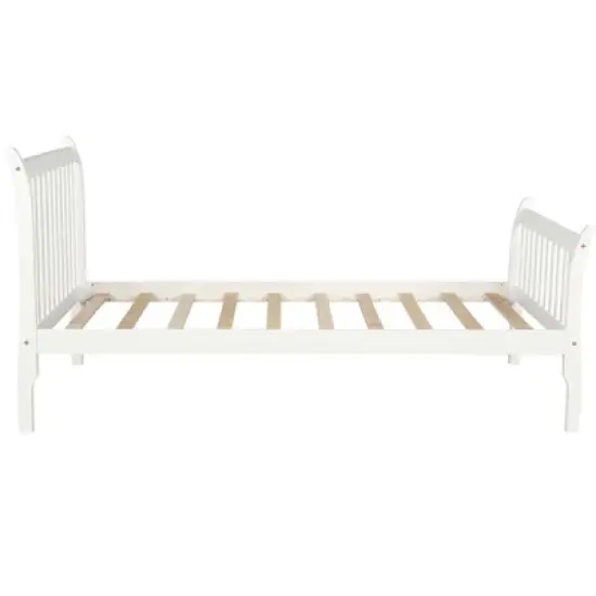 Twin Size Wood Platform Bed Frame with Slat Support-ModernLuxe image {5}