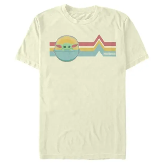 Men's Star Wars The Mandalorian The Child Retro Stripes T-Shirt image {3}