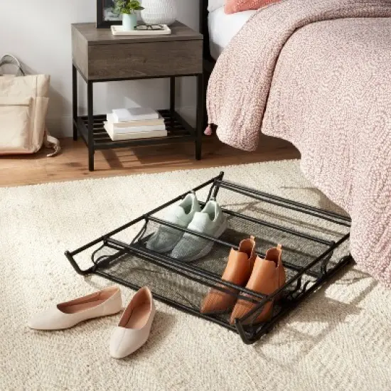 Mesh Underbed Shoe Storage Black - Brightroom&trade; image {1}