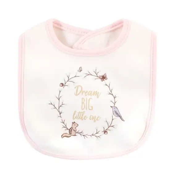 Hudson Baby Infant Girl Cotton Bibs, Enchanted Forest, One Size image {4}