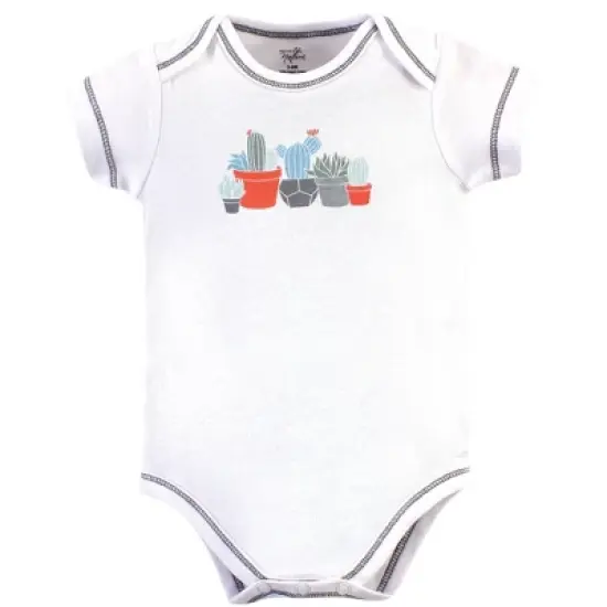 Touched by Nature Organic Cotton Bodysuits 5pk, Cactus image {5}