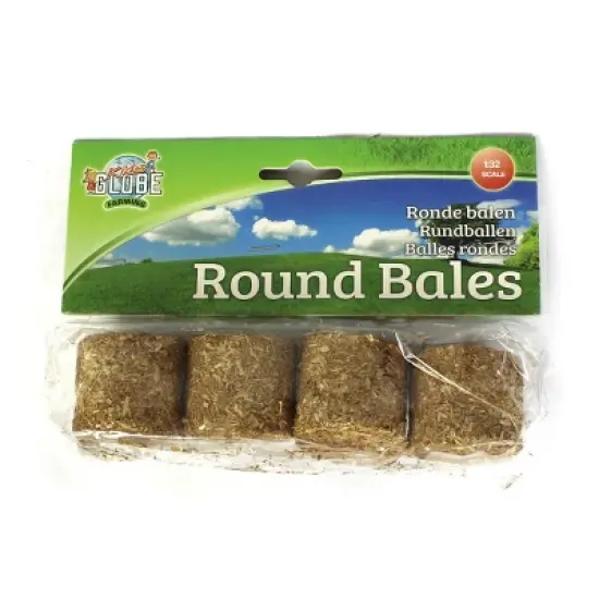 Kids Globe 1/32 Pack of 4 Round Straw Bales 610703 image {2}