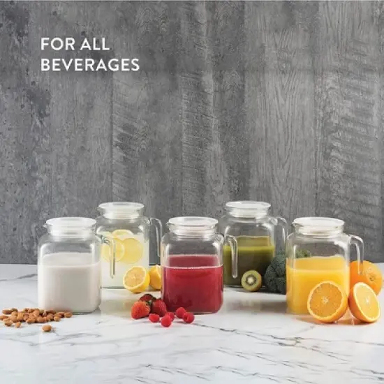 Bormioli Rocco Frigoverre Classic Jug 67.75 oz - with White Lid image {1}