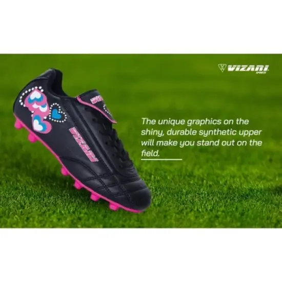 Vizari Shiny Retro Hearts Firm Ground Soccer Shoe (Toddler/Little Kid/Big Kid): Stylish and Supportive Footwear for Young Football Enthusiasts image {7}