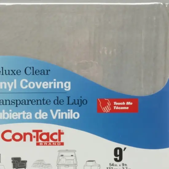 Con-Tact&reg; Brand Clear Vinyl Covering, Deluxe, 54" x 9' image {2}