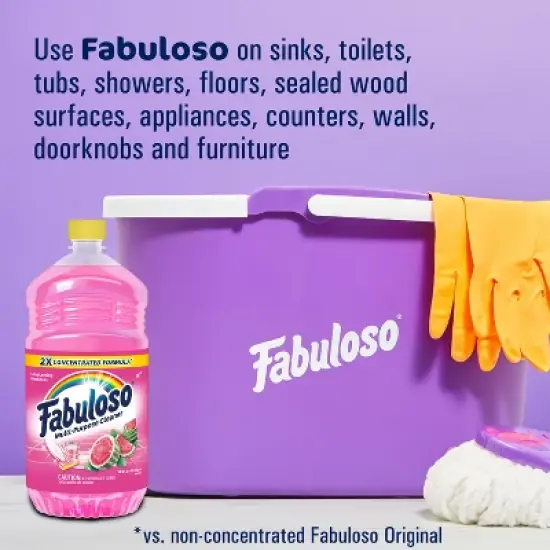 Fabuloso Watermelon Multi-Purpose Cleaner 2X Concentrated Formula Floor Cleaner - 56 oz image {5}